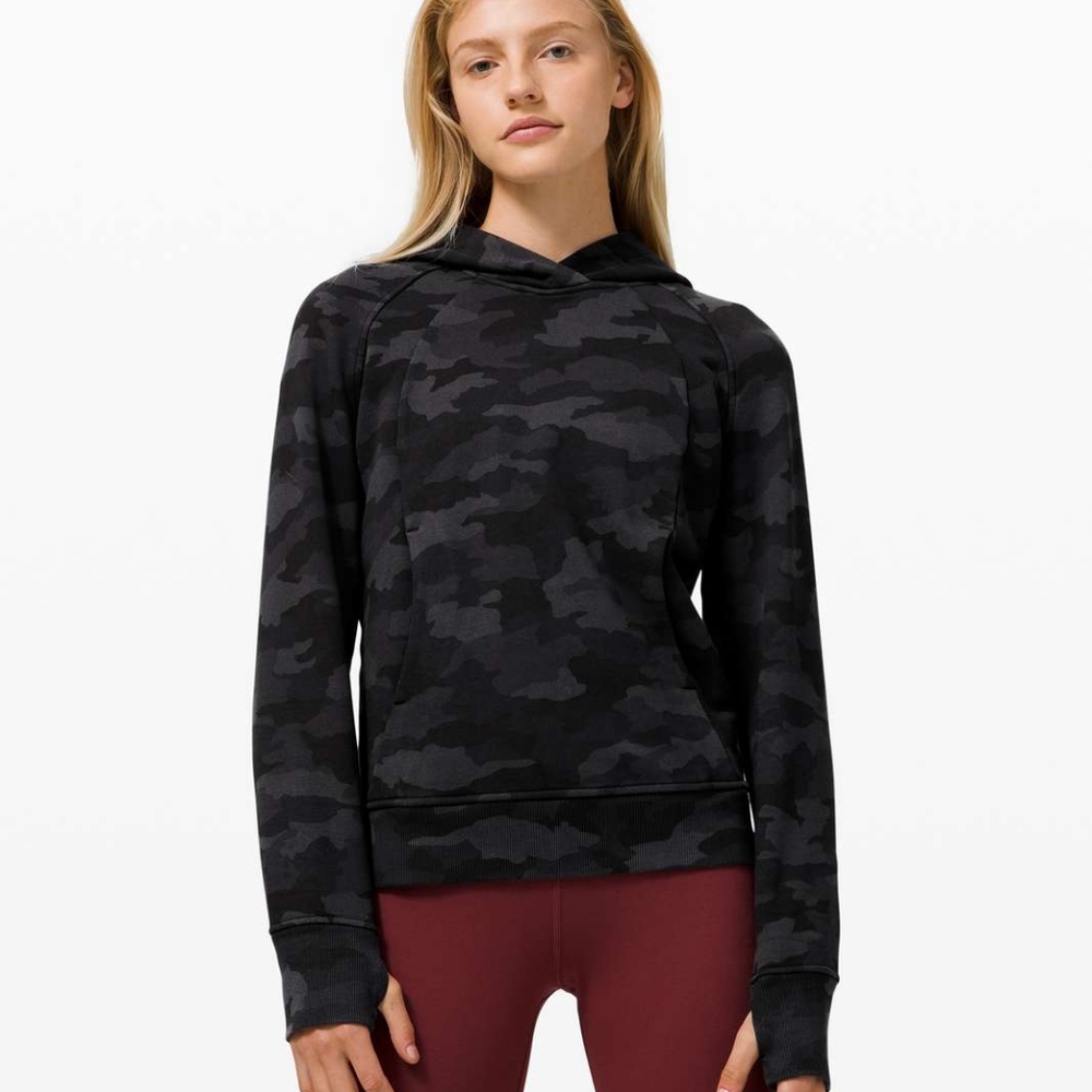 Lululemon Scuba Pullover Hoodie Heritage 365 Camo Deep Coal Multi size 12